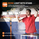 WELLUCK LED Work Lights with Stand - 3 Head Adjustable Work Light ORANGE/BLACK - Like New