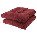 ARLEE CHAIR CUSHIONS FOR DINING CHAIRS, SET OF 2 - MEMORY FOAM - BURGUNDY RED - Like New