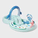 SUN SQUAD 75" X 117" X 56" PLAY CENTER UPDATE 99 GAL NOVELTY KIDDIE POOL WHALE - Like New