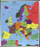 2004 map of Europe Size 20x24 - Ready to Frame Europe continent map - Brand New