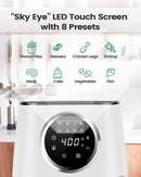 KOOC LARGE AIR FRYER, 4.5-QUAR, ELECTRIC HOT OVEN COOKER, 8 IN 1, KAF450, WHITE - Like New