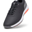 PUMA PROADAPT ALPHACAT DISC GOLF SHOES MEN 8 - PUMA BLACK-QUIET SHADE-RED BLAST - Like New