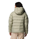 COLUMBIA WOMENS HARMONY FALLS HOODED DOWN JACKET - SIZE: WOMEN M - SAFARI - Brand New