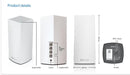 LINKSYS VELOP ATLAS WIFI 6 ROUTER HOME WIFI MESH SYSTEM (AX5400) 3 PACK - WHITE - Like New