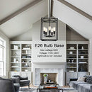 BONLICHT Farmhouse Pendant Light Fixture 5 Light Modern - Black Square Cage - Like New