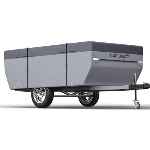 NARELECT POP UP CAMPER 10'-12' TENT TRAILER COVER 7 LAYERS - BLACK - Like New