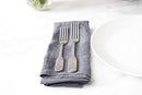 FORTESSA ASHTON 18/10 STAINLESS STEEL FLATWARE 5 PIECE ANTIQUED - SILVER - Like New