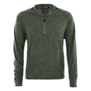 CANADA WEATHER GEAR MEN'S SUPREME SOFT SPACE DYE 1/4 ZIP PULLOVER - L - OLIVE - Brand New