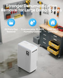 AIUSEVO 30 PINT DEHUMIDIFIER FOR BASEMENT, 2500 SQ. FT, 0.52 GAL, AS300 - WHITE - Like New