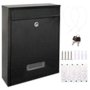 DIGGOO MO01-4 Locking Steel Cover Security Mailbox - Black - Scratch & Dent
