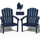 NEVILYWOOD STACKABLE ADIRONDACK CHAIR ALL-WEATHER HDPE - NAVY, 2pcs - Like New