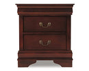 Alisdair Dark Brown Two Drawer Night Stand - Brand New