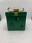 JOY TO THE WORLD CHRISTMAS GIFT BOX WITH LID - GREEN - Like New