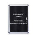 EVERSUPPLY Felting Changeable Message Letter Board Locking Door, 19X14 - A BLACK - Like New
