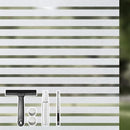 Qualsen Window Privacy Film Frosted Stripe Window Film, 23.6'' x 157.4'' - Brand New
