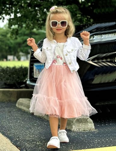 Arshiner Toddler Girls Tulle Dress Rainbow Tutu Birthday Princess - 4-5T - Brand New