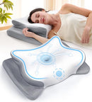 EKIFT EASE NOW CERVICAL NECK PILLOW FOR PAIN RELIEF - GRAY - Like New