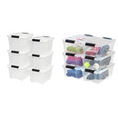 IRIS USA TB-42 12 Quart Box Clear 6 Pack TB-17 19 Quart Box storage - Pearl - Brand New