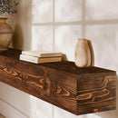 YLYHSST 72" FIREPLACE MANTEL 5'' THICK HANDMADE HOLLOW SOLID WOOD WALL FLOATING - Like New