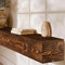 YLYHSST 72" FIREPLACE MANTEL 5'' THICK HANDMADE HOLLOW SOLID WOOD WALL FLOATING - Like New