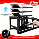 LOCKIETTA 2 PCS Hydraulic Car Ramp 11065LBS 5T Heavy Duty Car Ramps Black - Brand New