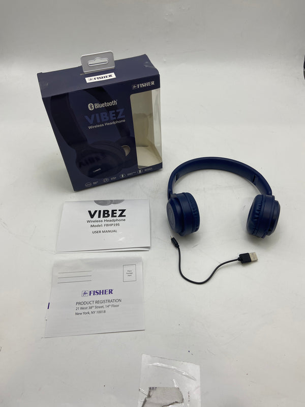 FISHER WIRELESS HEADPHONE - BLUE - Like New