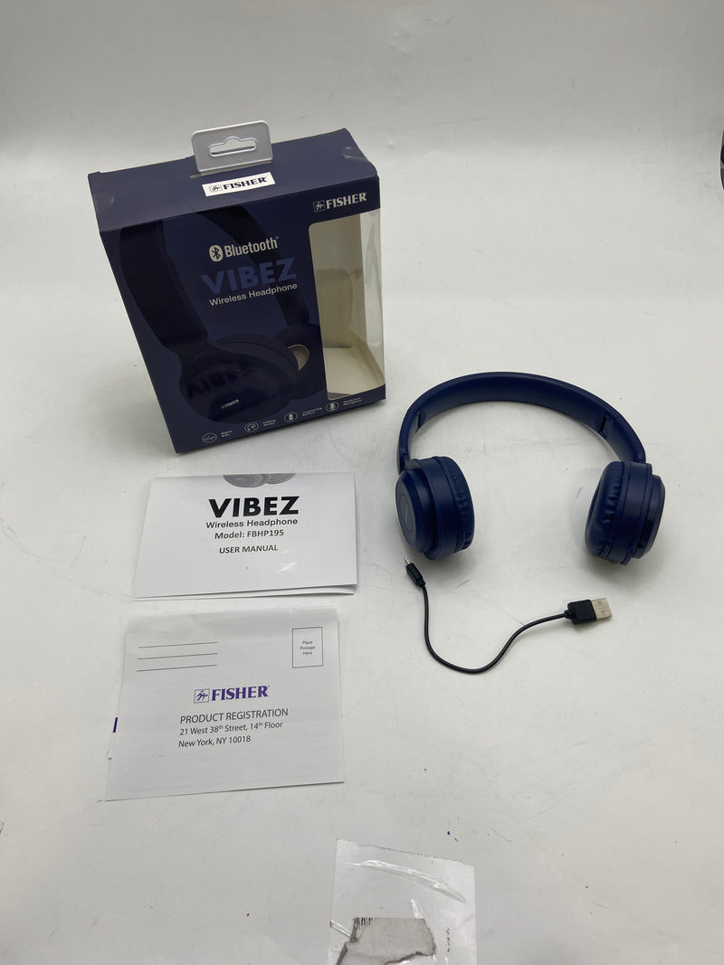 FISHER WIRELESS HEADPHONE - BLUE - Like New