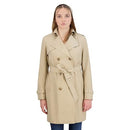 357MC876 COLE HAAN WOMENS DOUBLE BREASTED TRENCH COAT, SIZE M - KHAKI - Brand New