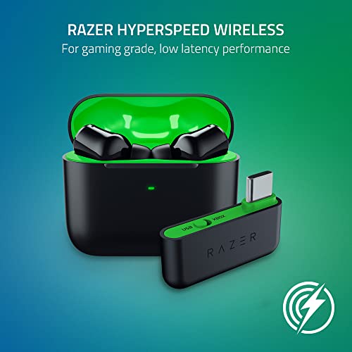 RAZER HAMMERHEAD HYPERSPEED WIRELESS MULTI-PLATFORM GAMING EARBUDS - BLACK - Like New