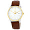 WENGER MEN'S SWISS MILITARY TELEGRAPH TWO-TONE WATCH - Gold/Silver/Brown - Like New