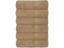 SIMPLE ELEGANCE 6-PACK PLUSH BATH TOWEL SET (27X52 INCH) - TAUPE - Brand New