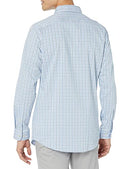 AMAZON ESSENTIALS MEN'S SLIM FIT WRINKLE RESISTANT STRETCH WHITE GRID CHECK XXL - Brand New