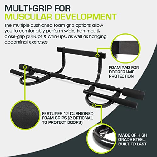 PROSOURCEFIT WALL-MOUNTED PULL-UP/CHIN-UP BAR HEAVY DUTY 300 LB - BLACK - Like New