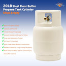 Flame King YSN201BT 20LB Steel Floor Buffer Propane Tank Cylinder - White - Brand New