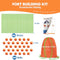 TINY LAND FORT BUILDING KIT CREATIVE FORT 5,6,7,8 YEARS OLD - ORANGE-GREEN - Like New