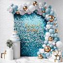 HOUSE OF PARTY Blue Shimmer Wall Backdrop - 24 Panels B094XXHYJL - Like New