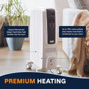 De'Longhi Dragon Digital Oil Filled Radiator Heater 1500W Electric Space - WHITE - Like New