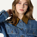 Amazon Essentials Women's Oversized-Fit Cropped Denim Heavyweight - Size XS - Brand New