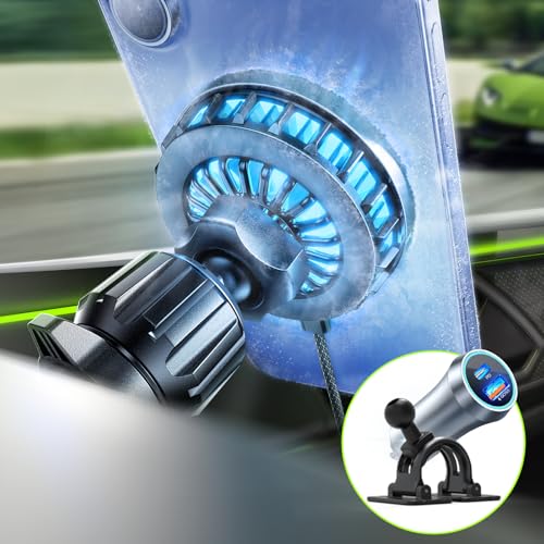 LISEN for Qi2 15W MagSafe Car Mount Charger Rapid Cooling Drop 18℉ - BLACK - Like New