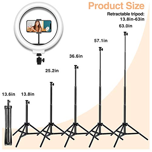GIXIYIDY LED SELFIE RING LIGHT WITH STAND CIRCLE LIGHT PHONE HOLDER BLACK - Like New