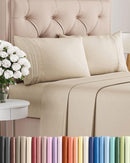 CGK LINENS King Size 4 Piece Sheet Set - Wheat - Brand New