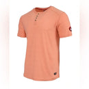 CANADA WEATHER GEAR MEN'S TRAIL BLAZER HENLEY T-SHIRT - SIZE: MEN L - CORAL - Brand New