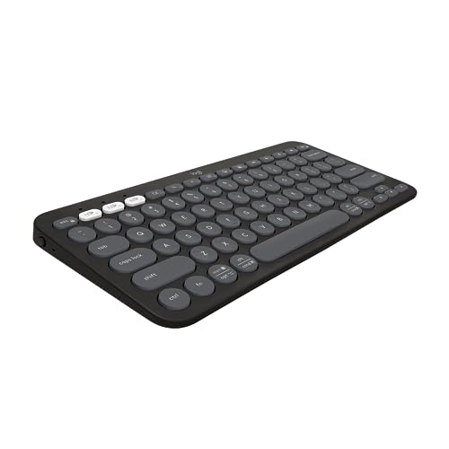 LOGITECH PEBBLE KEYBOARD 2 K380S MULTI-DEVICE BLUETOOTH, CUSTOMIZABLE - GRAPHITE - Like New