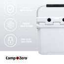 CAMP-ZERO 12L-12.6 quart portable hard cooler ice chest CZ12L-W - White - Like New