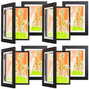 Pinkunn 8 Pcs Kids Art Frame Black Kids Artwork Picture Frame Display - Brand New