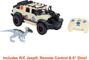 MATCHBOX RC JURASSIC WORLD DOMINION JEEP GLADIATOR, 6" DRACOREX DINOSAUR FIGURE - Brand New