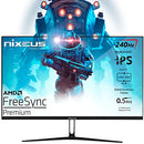 NIXEUS EDG 27” RAPID IPS 2560 X 1440 FREESYNC PREMIUM 240HZ NX-EDG27240X - BLACK - Like New