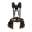 OX FRAMING LEATHER TOOL BELT + SUSPENDERS - BROWN - Like New