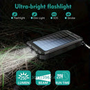 WINSWAY PORTABLE SOLAR PANEL POWER BANK, 10000MAH - BLUE/BLACK - Brand New