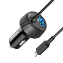 ANKER ULTRA-COMPACT 24W 2-PORT CAR CHARGER POWERDRIVE 2 ELITE - BLACK - Like New